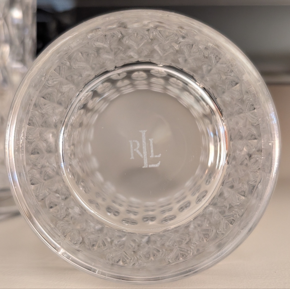 Set of 2 Ralph Lauren ASTON Crystal Highball Glasses - Picture 2 of 2